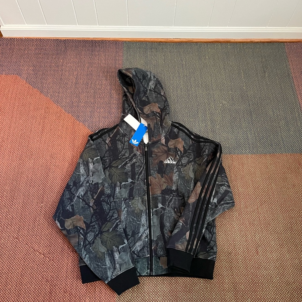 Adidas Men’s Full Zip Camouflage Hoodie Men’s M NWT